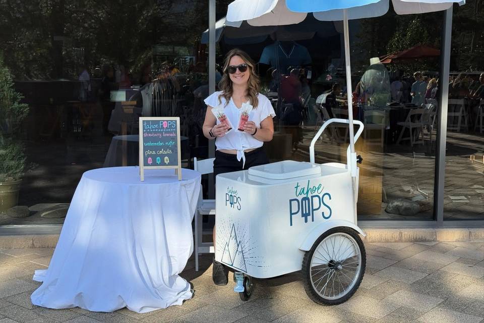 Tahoe Pops catering cart