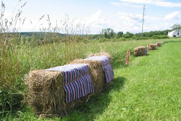 The Hoe Down:  Hay Bale seating