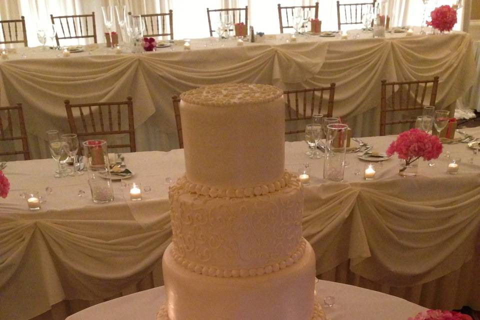 Yummy wedding cake! I once saw a small child walk up to the cake, stick her finger in, and lick.