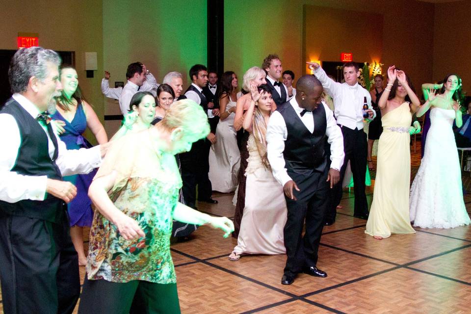 Guests dancing