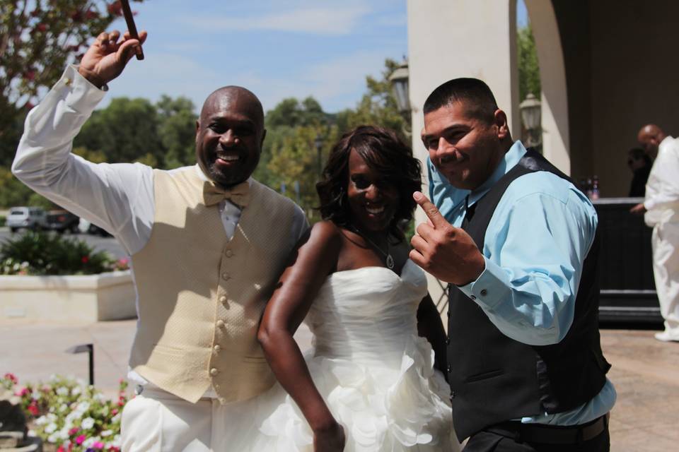 Southern Cali DJs with the couple