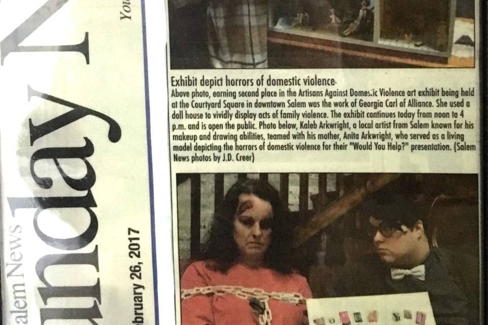 My makeup in the news paper