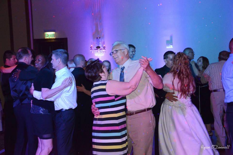 Guests dancing