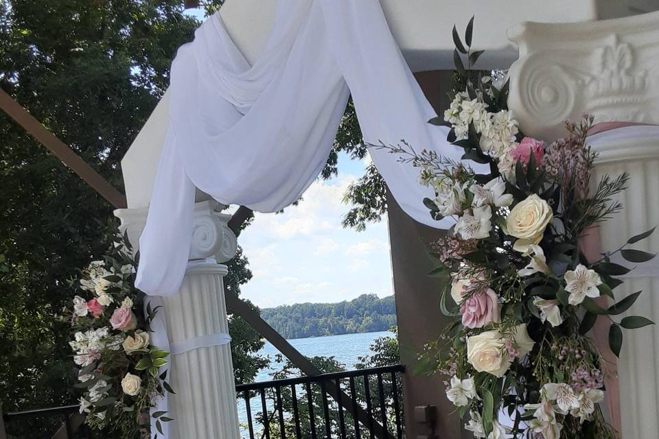 Fresh Flowers for the Arch