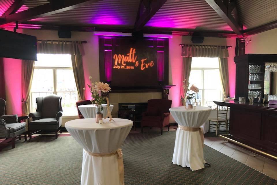 Uplighting with monogram