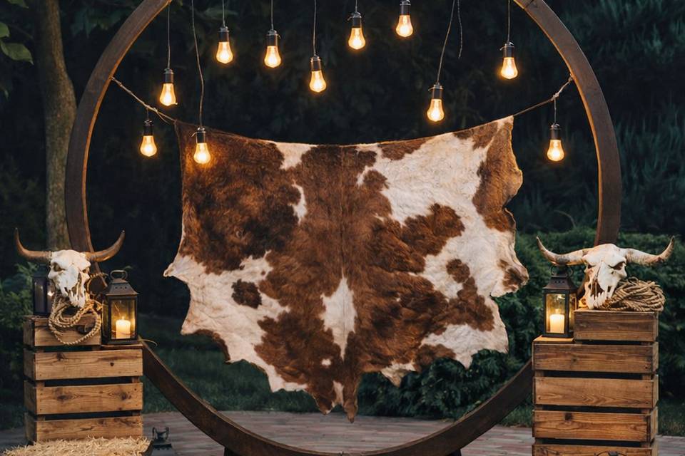 Western bridal backdrop