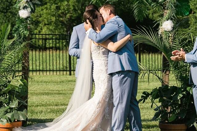 First Kiss as husband and wife