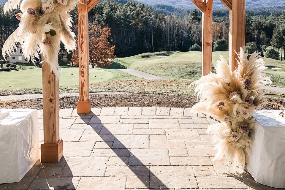 Pampas grass arrangement