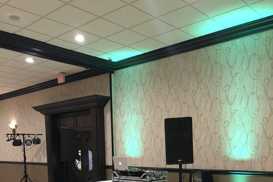 Professional DJ booth