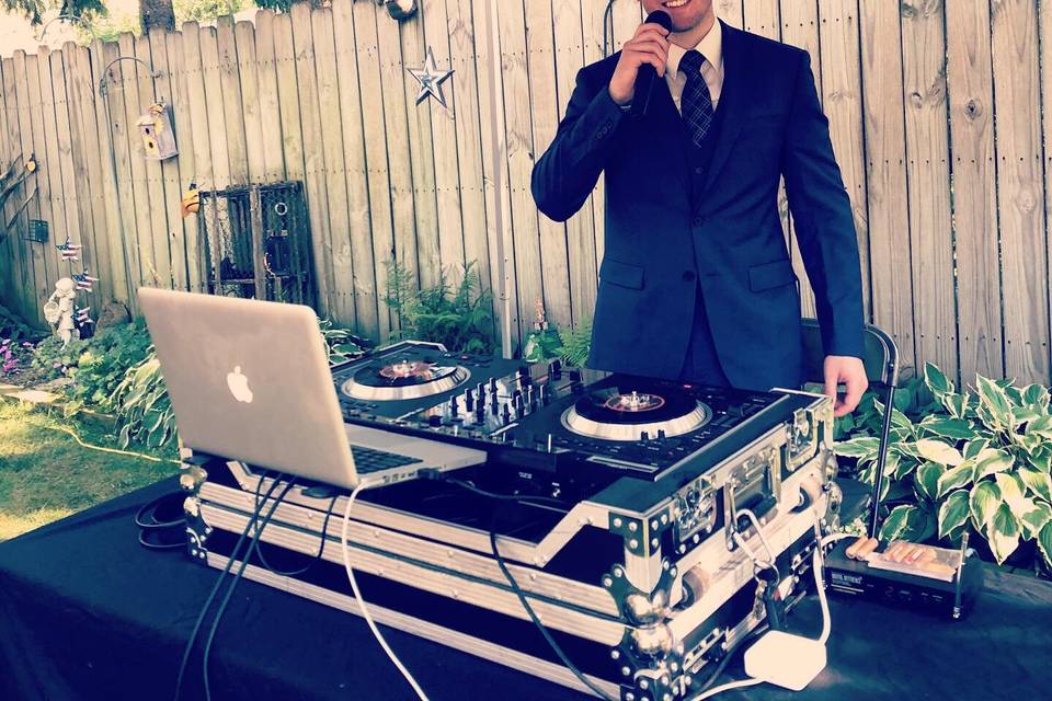 DJ Saxon at Outdoor wedding