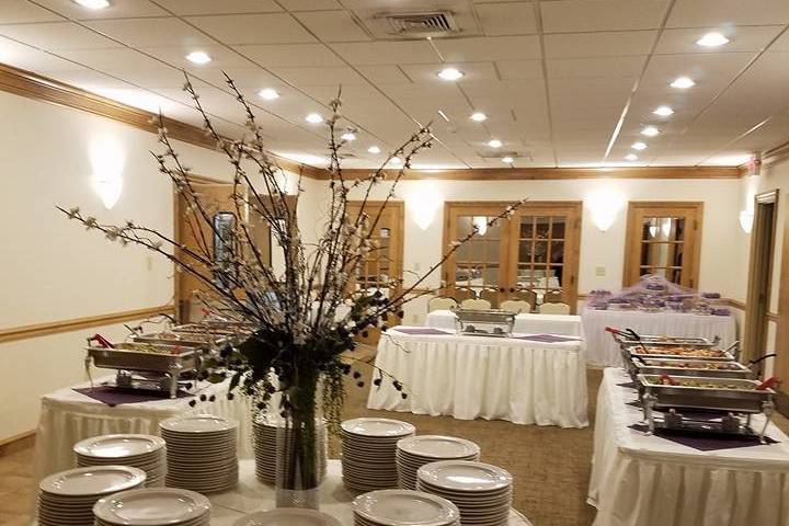 Wedding reception setup