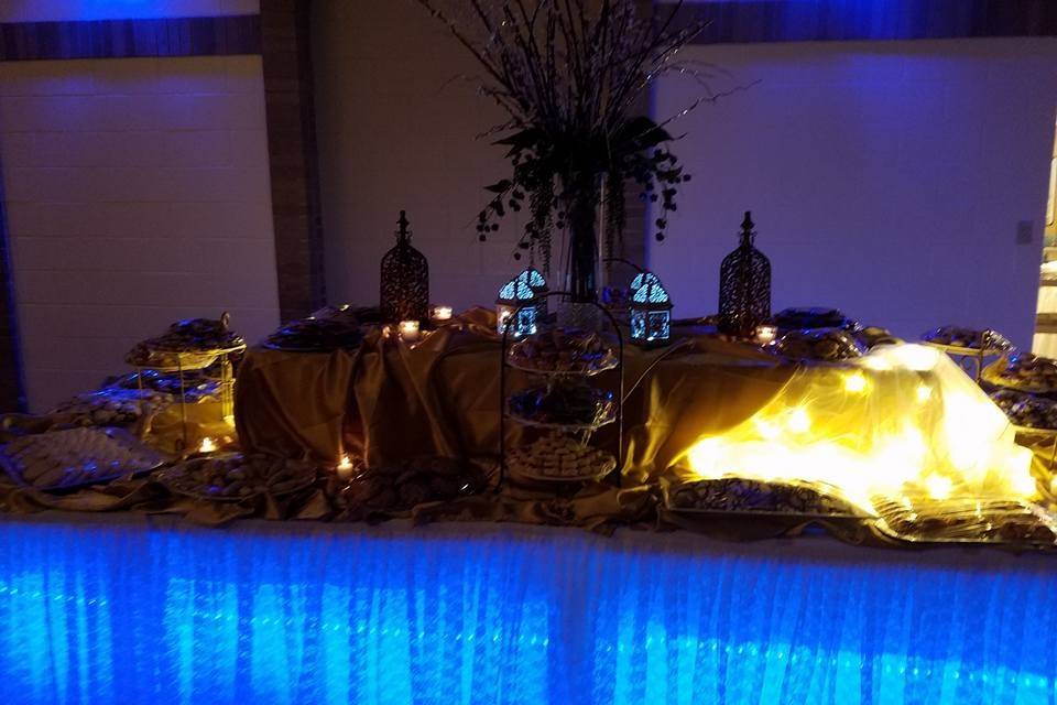 Buffet table