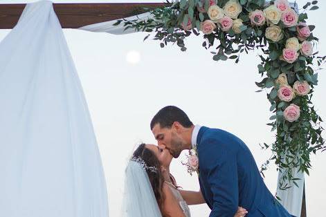 romantic wedding arch.