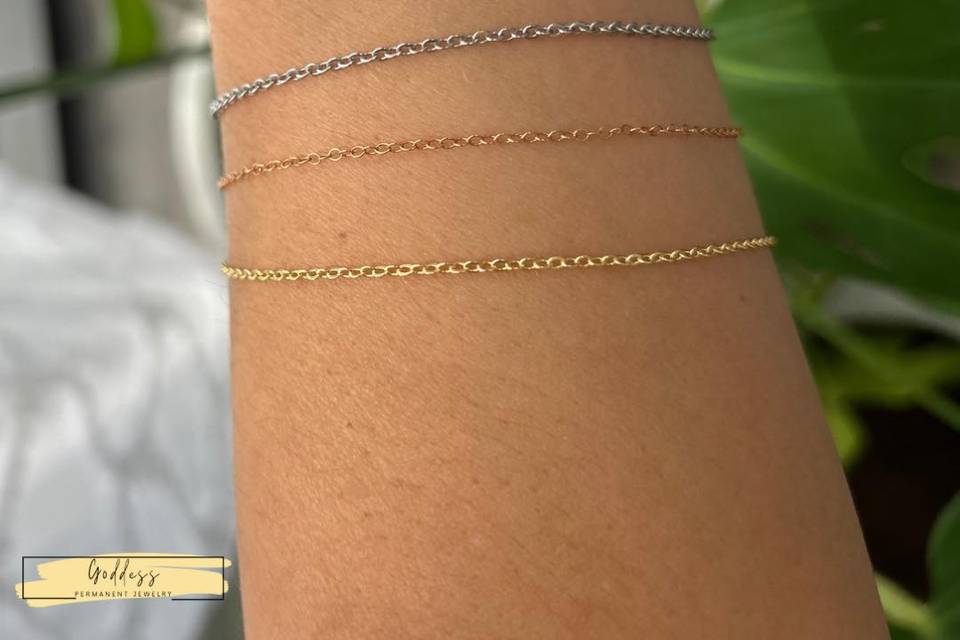 Every Woman is a Goddess permanent jewelry