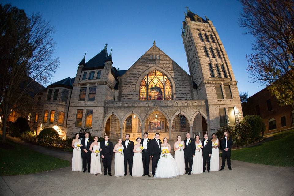 Wedding at central united methodist, asheville