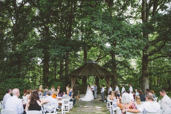 Gazebo wedding at the farm, candler, nc