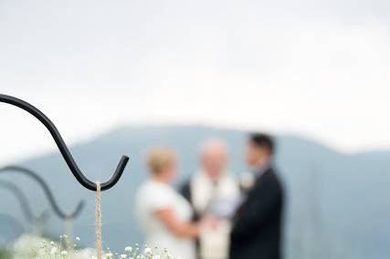 Outdoor wedding in the nc mountains