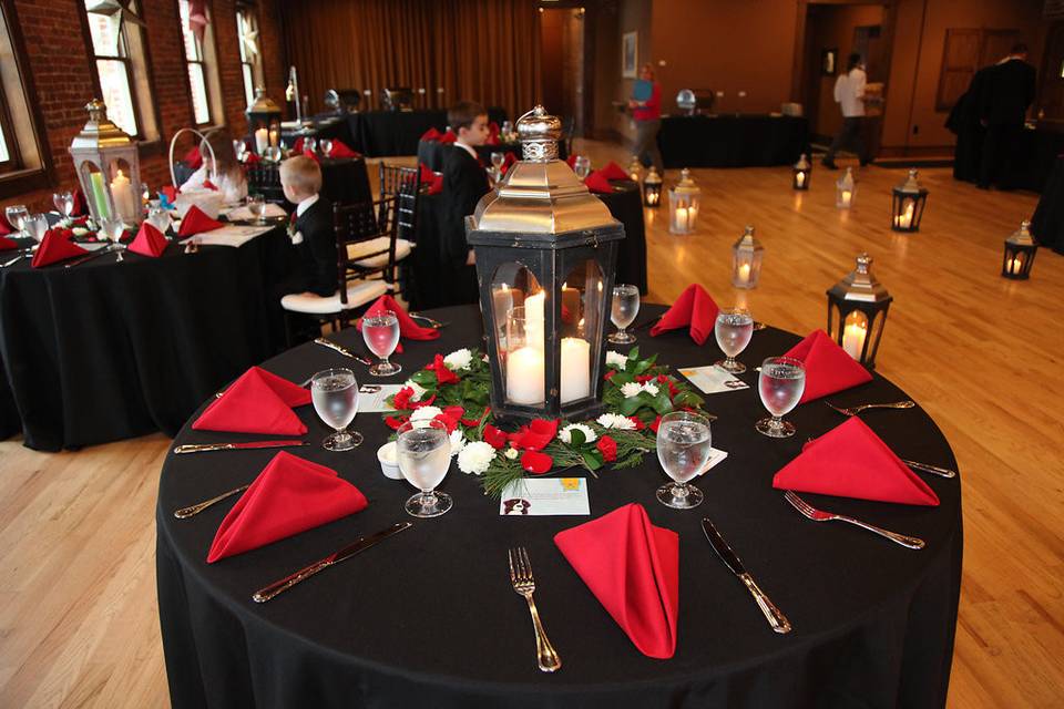 Reception at the century room at pack's tavern in downtown asheville, nc