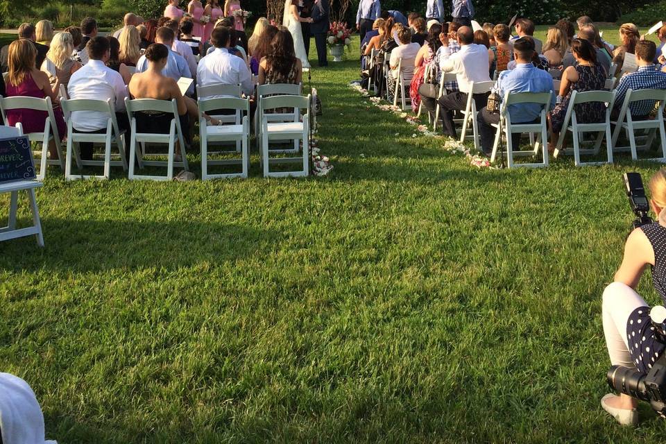 Wedding at morse park, lake lure, nc (facing away from gazebo)