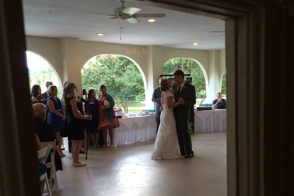 First dance, veranda, lake lure inn and spa