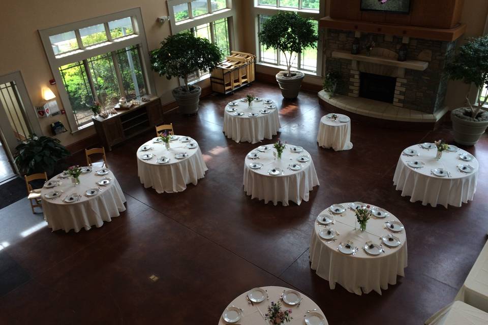 Interior, baker center, nc arboretum