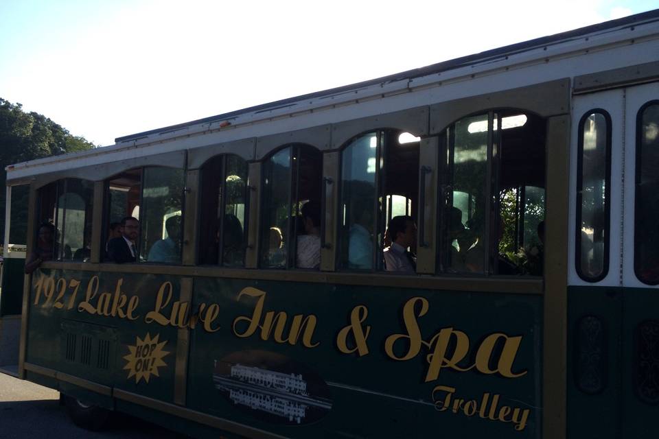 Lake lure inn and spa trolley
