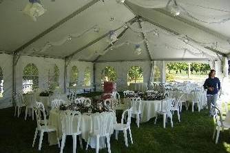Tented reception, private home, asheville nc