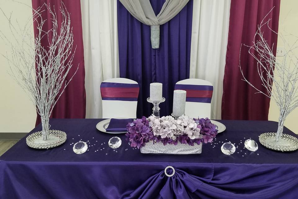The Pary Place Reception Table