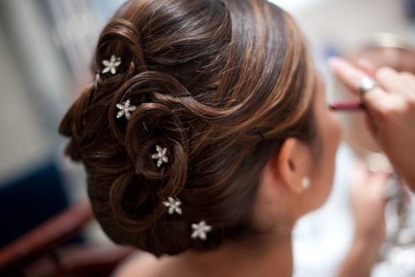 Updo with stars