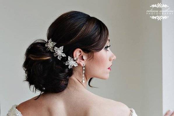 Bridal hair and makeup by Goli