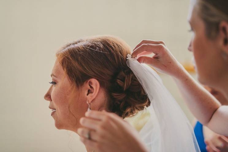 Bridal hair and makeup by Goli