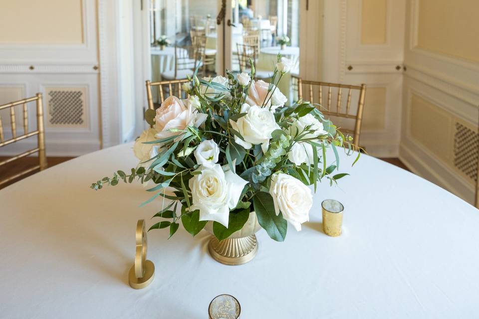 Table setup and florals