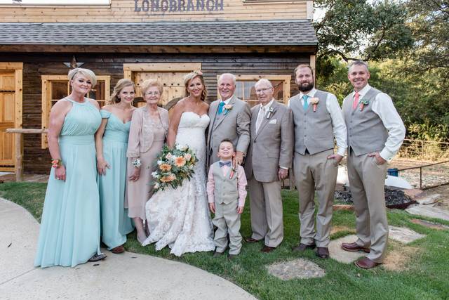 Wedding party at the saloonl