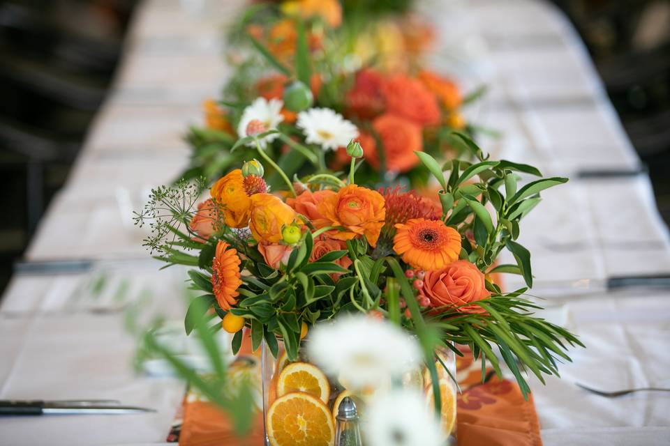 Orange theme wedding