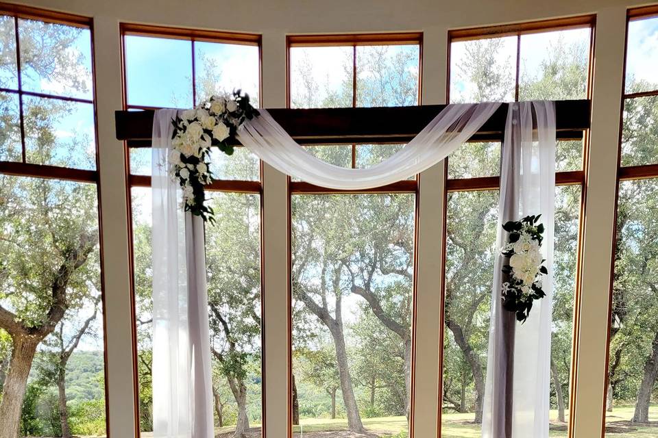 Outdoor ceremony space