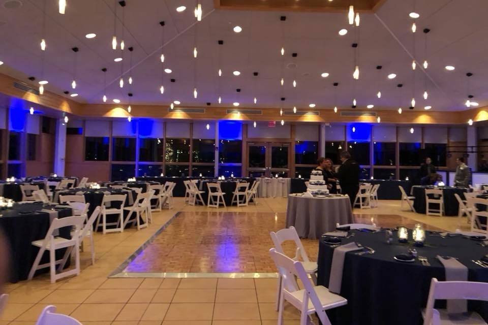 Reception set-up and lighting