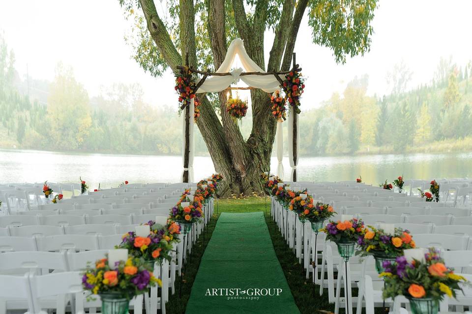 Wedding reception area