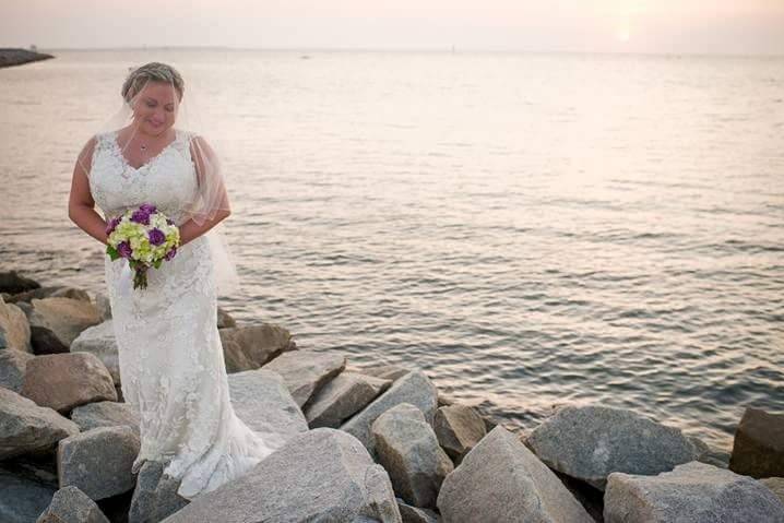 Bride beside the sea