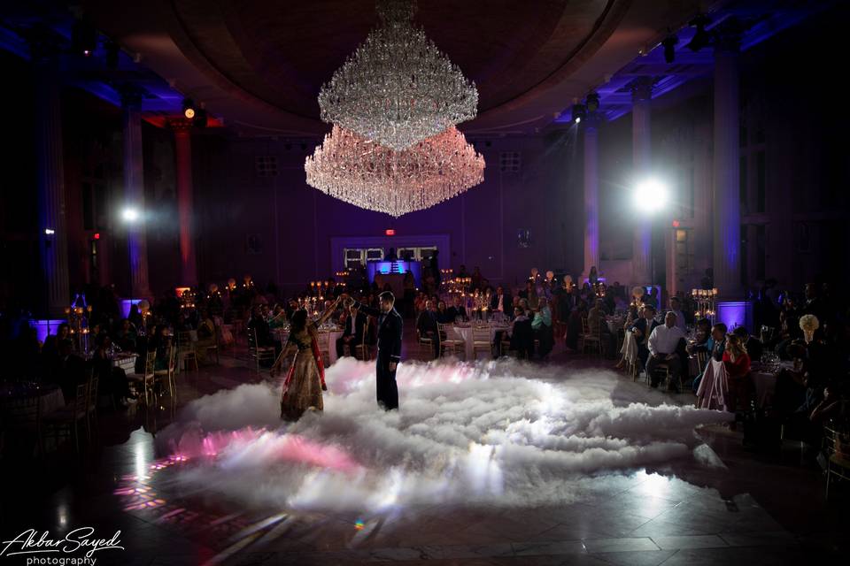 Spectacular dance floor lighting