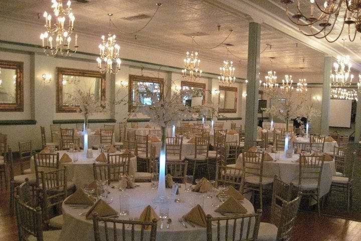 Wedding reception setup