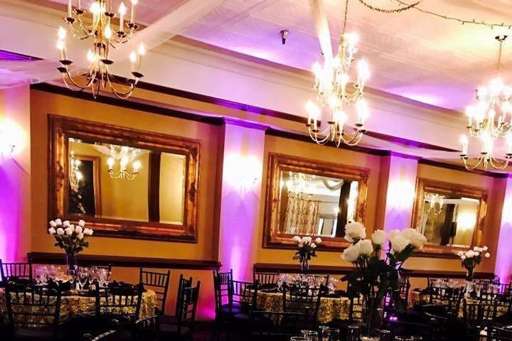 Wedding reception setup