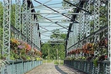 Drake Hill Bridge is a lovely spot for a small wedding ceremony...flowers are provided by donation and maintained by the local garden club...I love it!