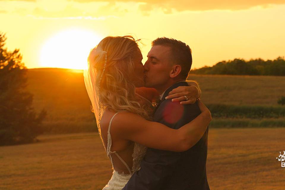 Kissing Under Golden Hour