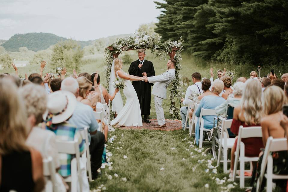 Ceremony site facing river bluff