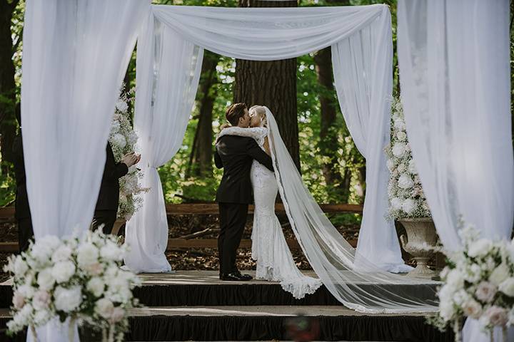 Outdoor wedding ceremony