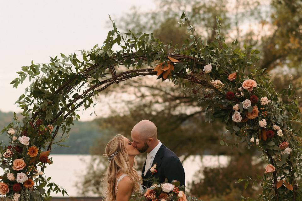 Floral ceremony arch