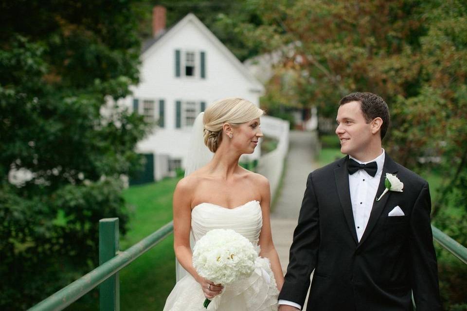 Newlyweds on the bridge