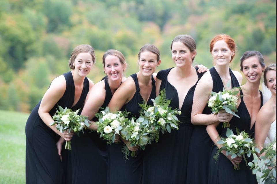 Bridesmaids' bouquets