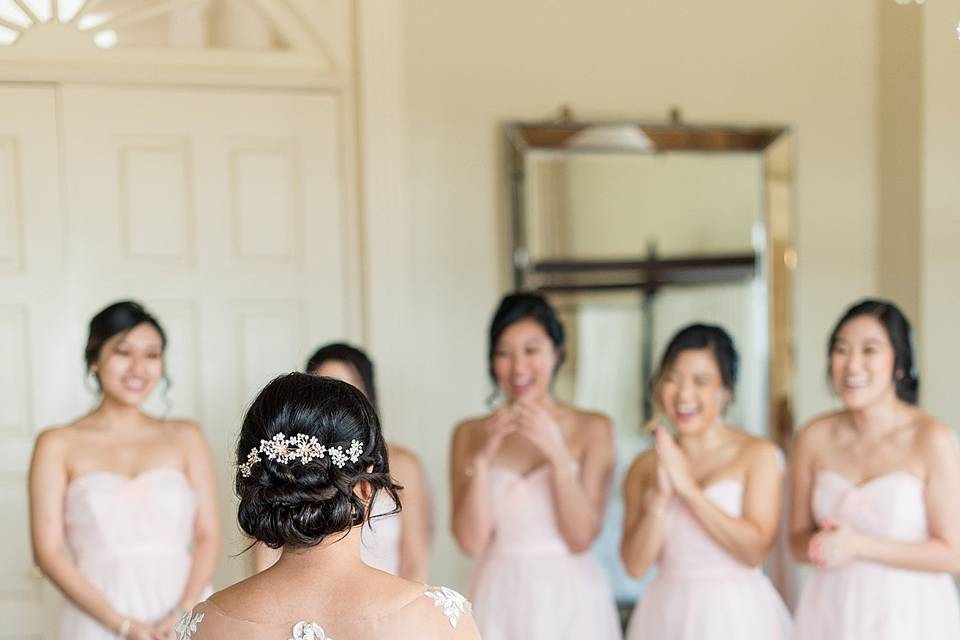 Bridesmaid first look