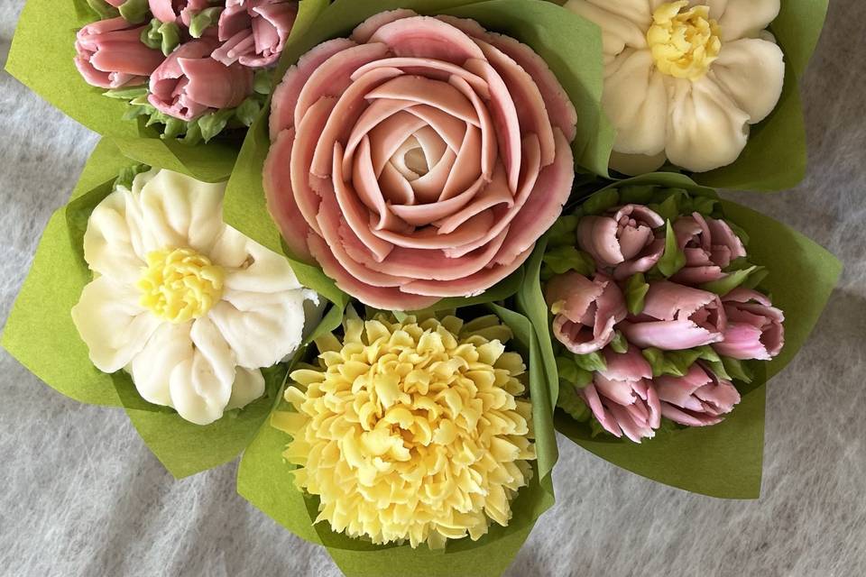 Spring Garden cupcake bouquet